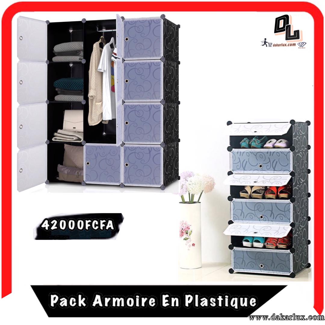 Armoire De Rangement 3 Battants En Plastique