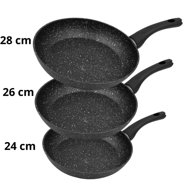 Ensemble 3 poêle 24 ; 26 et 28 cm