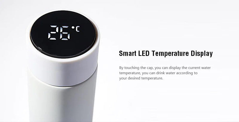 Bouteille de TempéRature Intelligente de 510 Ml pour Café Affichage de la  TempéRature à LED Tasse