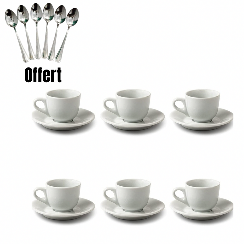 Ensemble 12 pieces petit déjeuner plus 6 cuillère à café offert