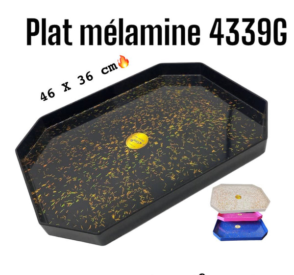 Plat mélanine incassable grand modèle