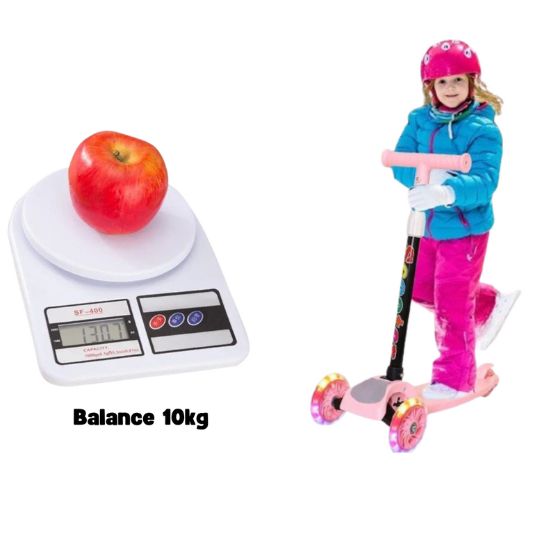 Balance 10kg + trottinette de 1 à 6ans