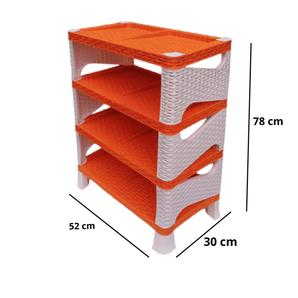 Rangement chaussure 4 étagères en plastique