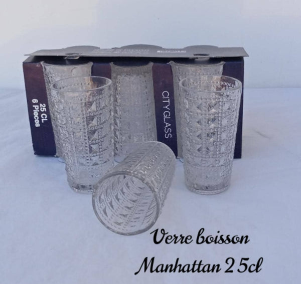 Ensemble 6 tasses en verre 25 cl