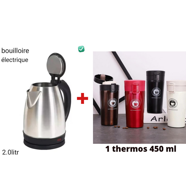 Pack bouilloire 2 litres plus thermos 450 ml