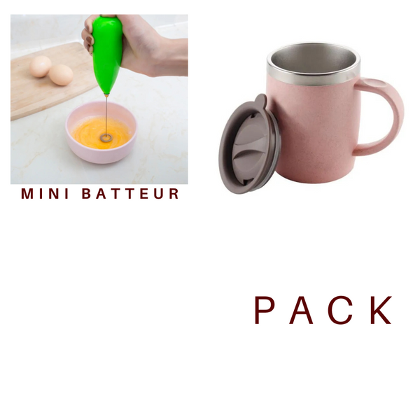 Pack tasse plus batteur électrique